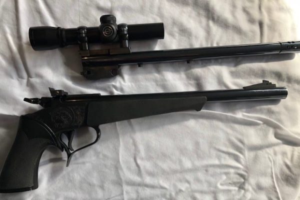 Thompson Center Firearm Super 14 with 3030 Barrel and 223 Win barrel with Leupold Scope