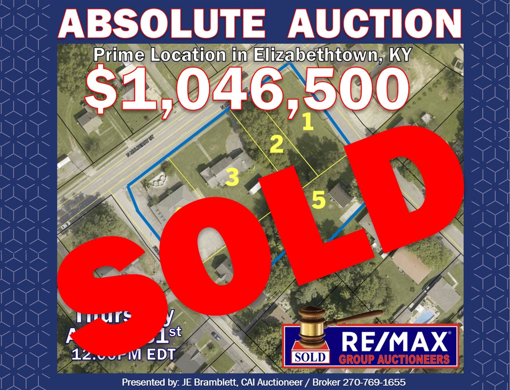 Absolute Auction | Commercial Building, Homes, & Lots | 6 Tracts | Elizabethtown | Thursday, August 31st, 2023 12:00PM EDT