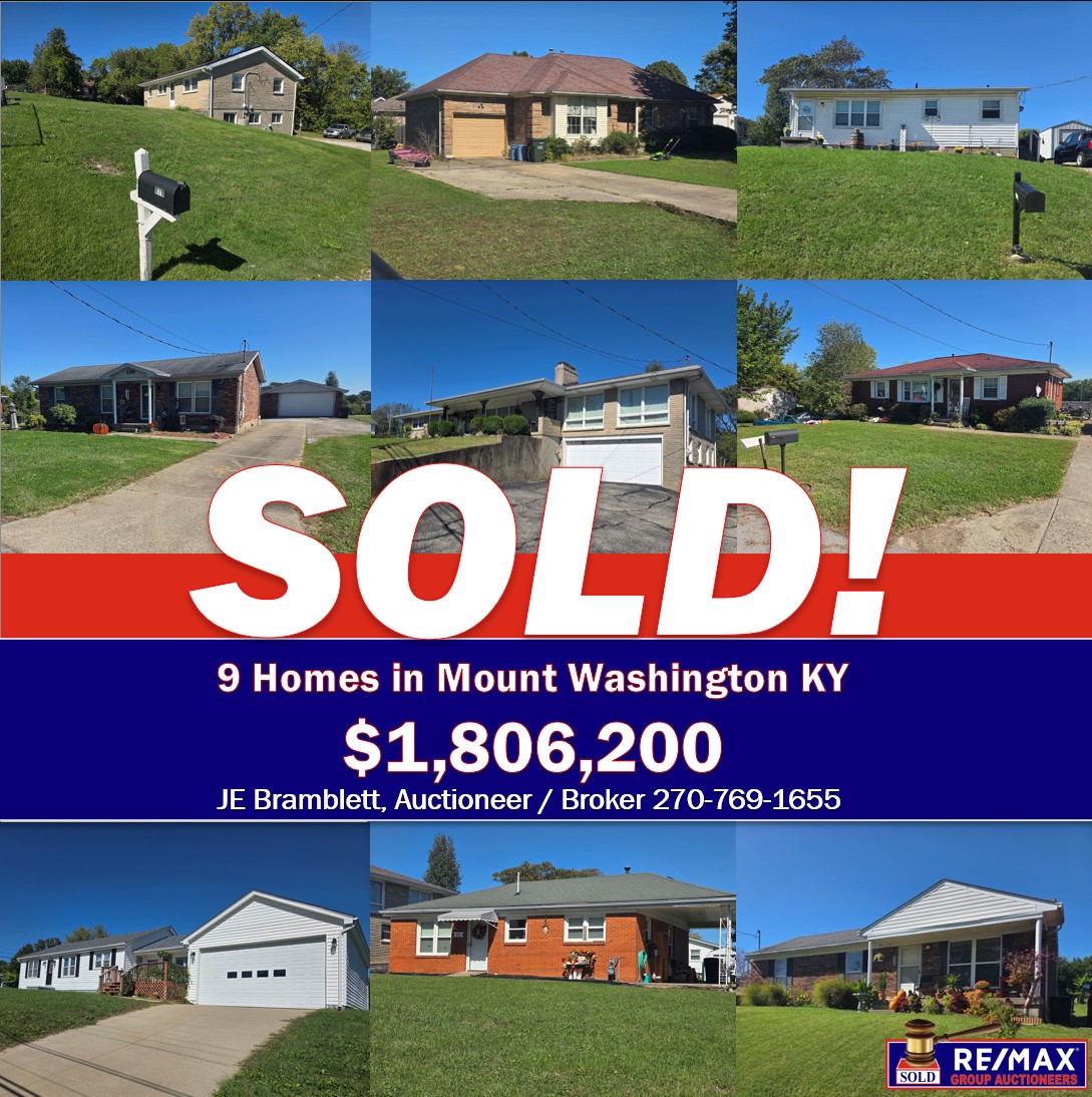 Absolute Auction | 9 Homes in Mt. Washington | Nov. 22nd 2025 @ 11am