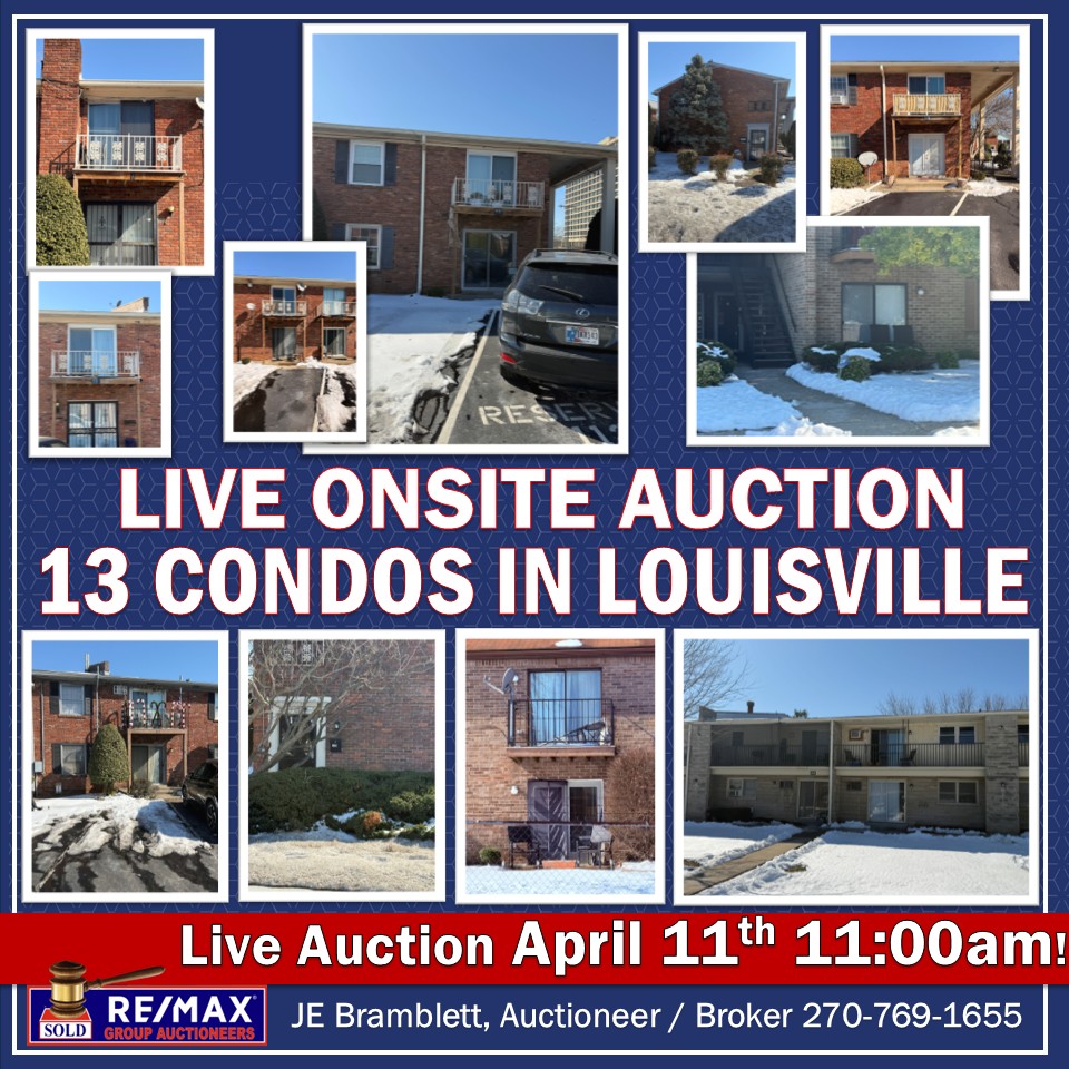 Auction |  13 Condos in Louisville, KY | April 11th  @ 11am