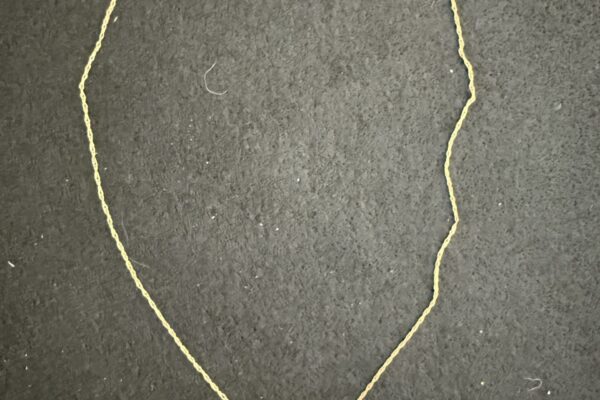 540.JPG 14K GOLD NECKLACE AND DIAMOND CLUSTER X CHARM