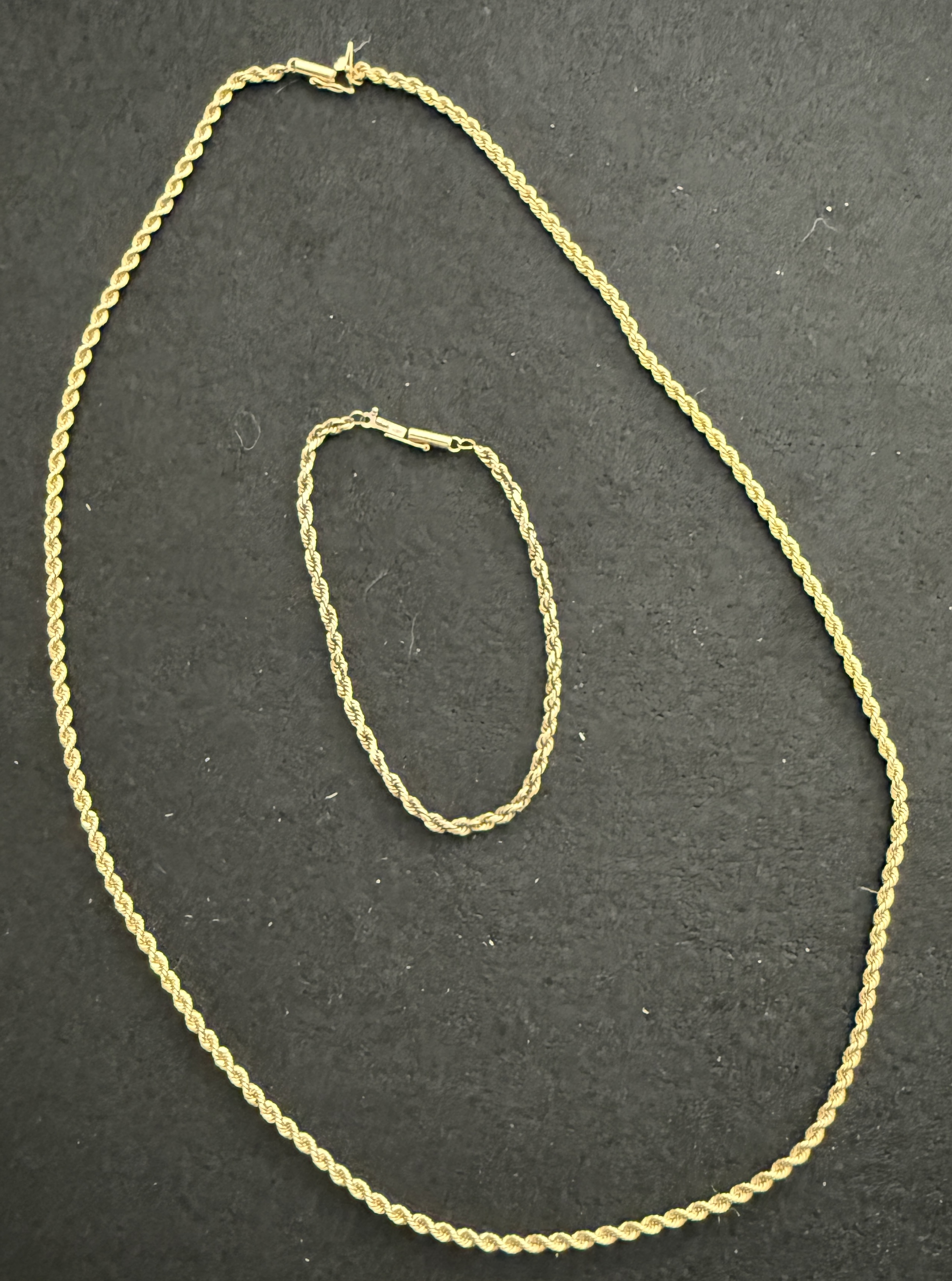 542.jpg 14K ROPE NECKLACE AND BRACELET